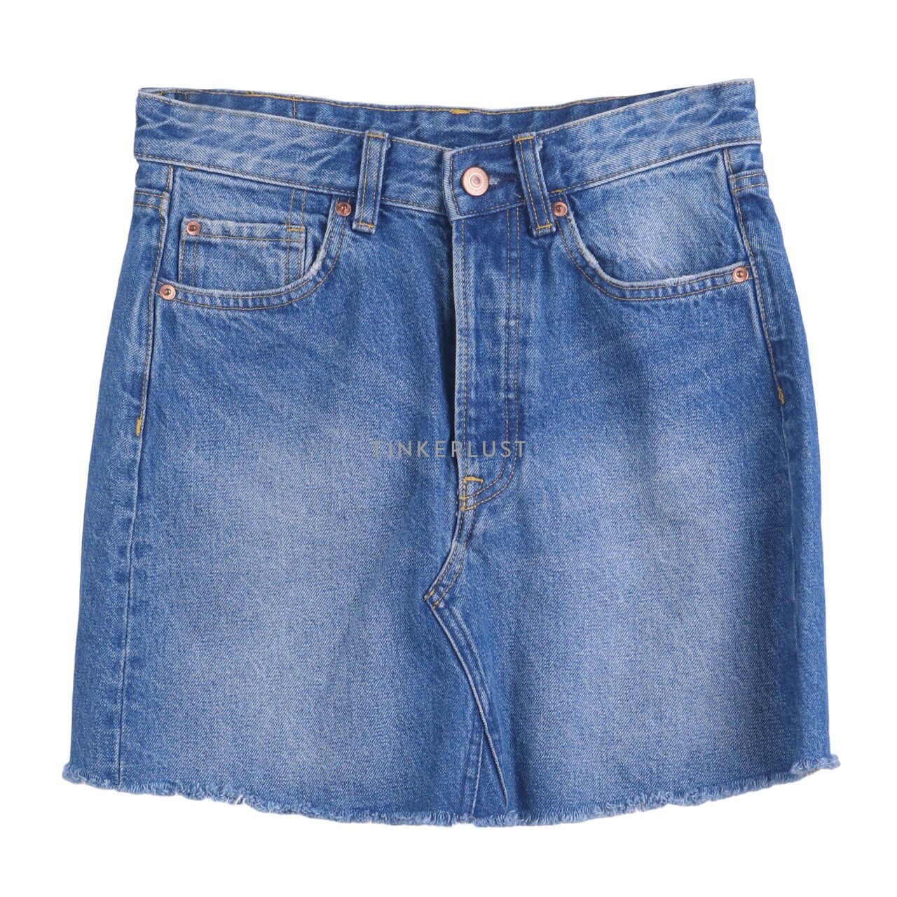 H&M Denim Unfinished Mini Skirt