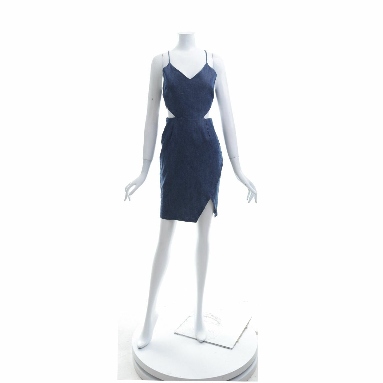 Ratel Dark Blue Denim Side Cut Out Mini Dress