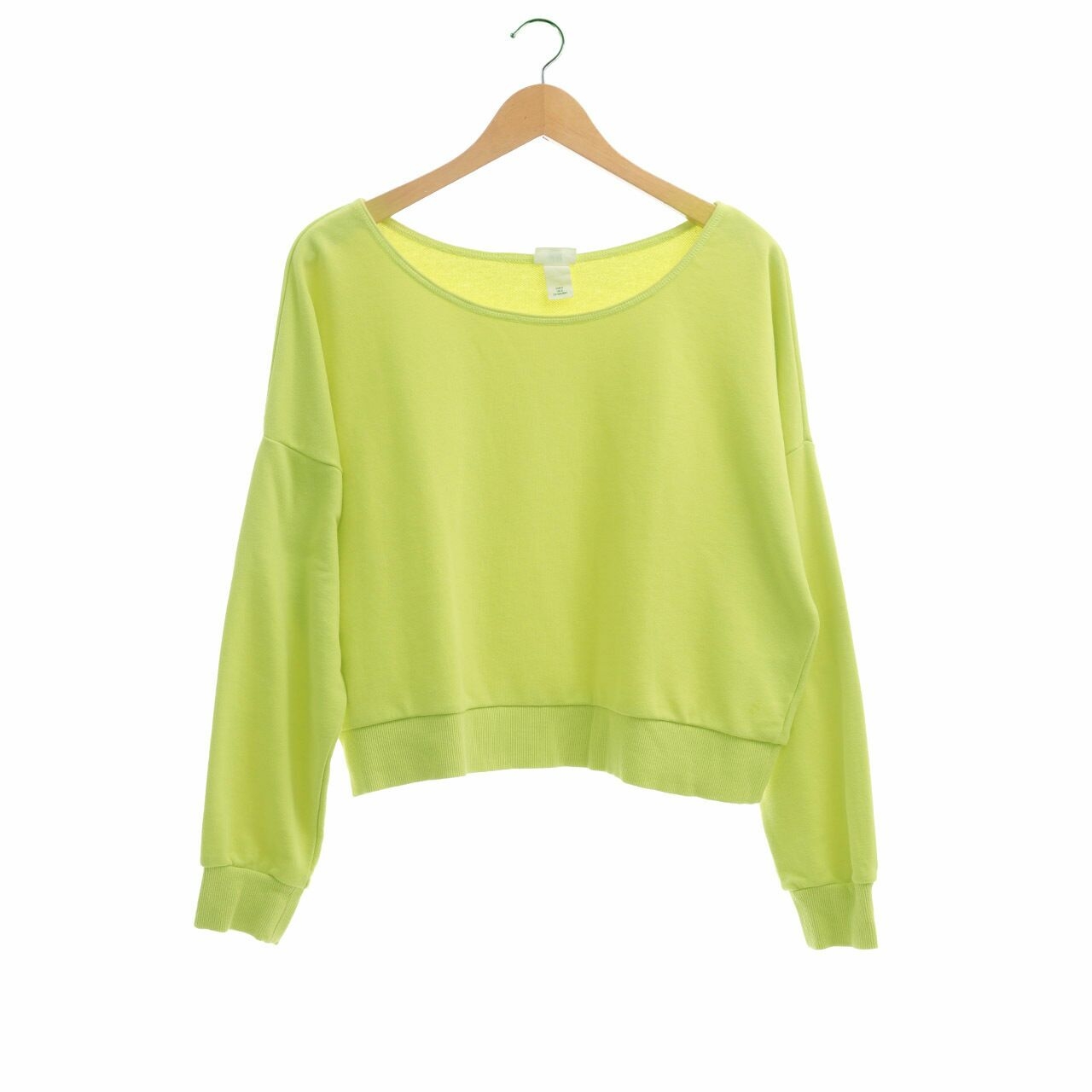 H&M Lime Crop Sweater