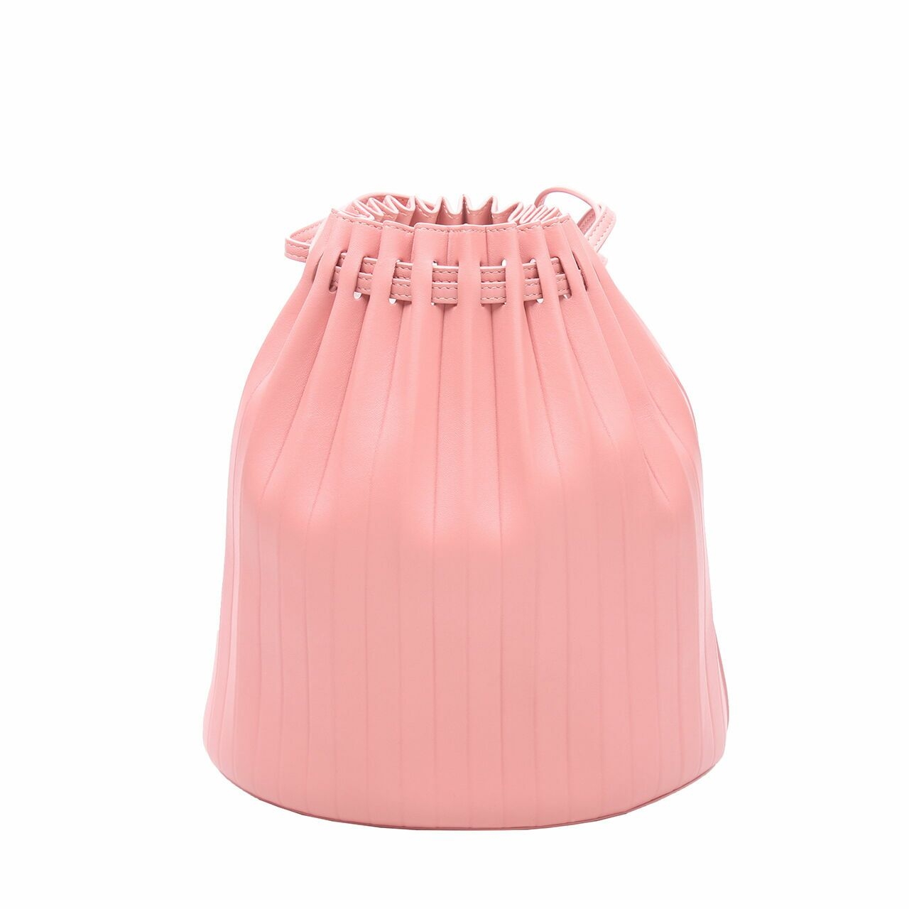 Mansur Gavriel Pleated Pink Blush Bucket Bag