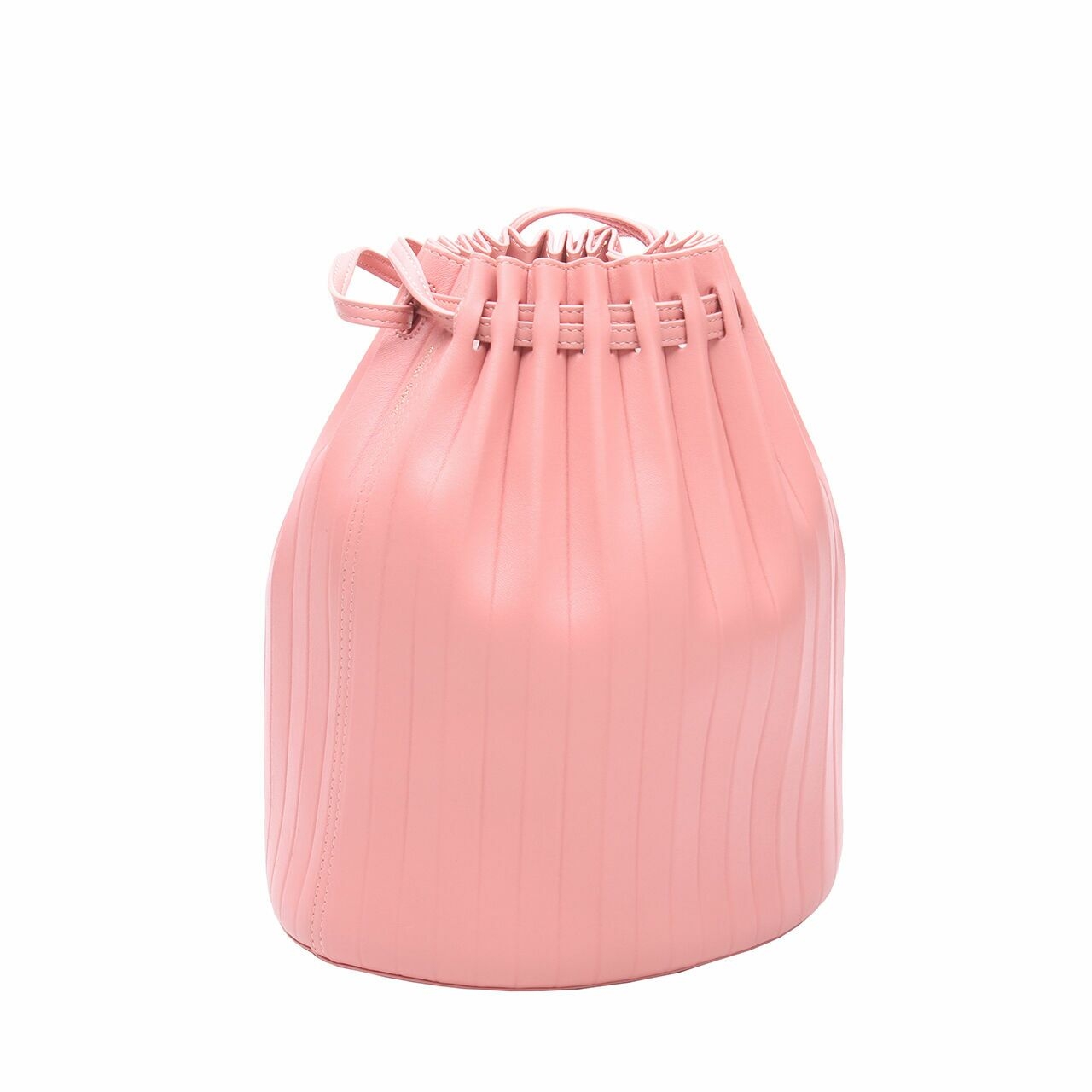 Mansur Gavriel Pleated Pink Blush Bucket Bag