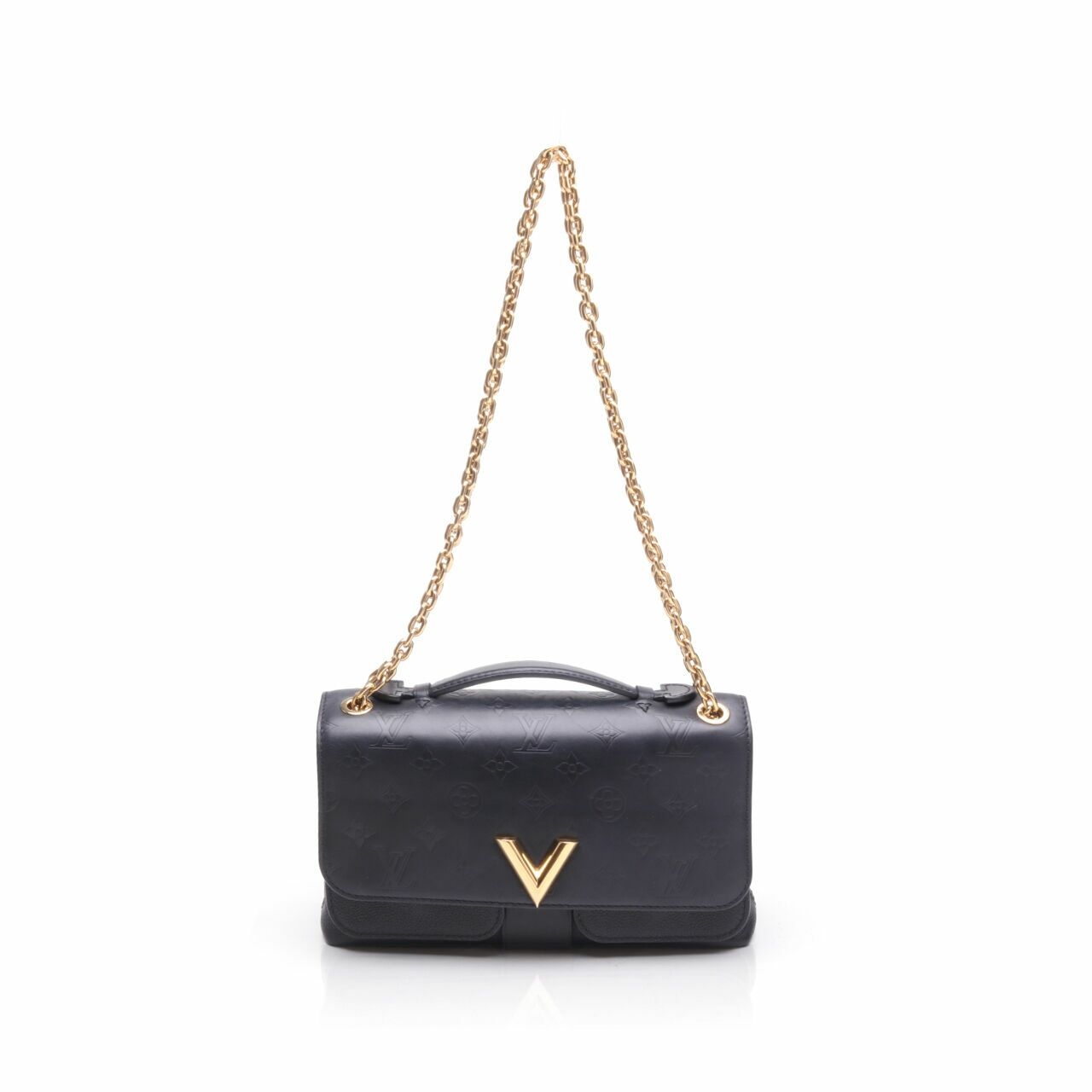 Louis Vuitton Very Chain Bag Noir Black 2017 Satchel
