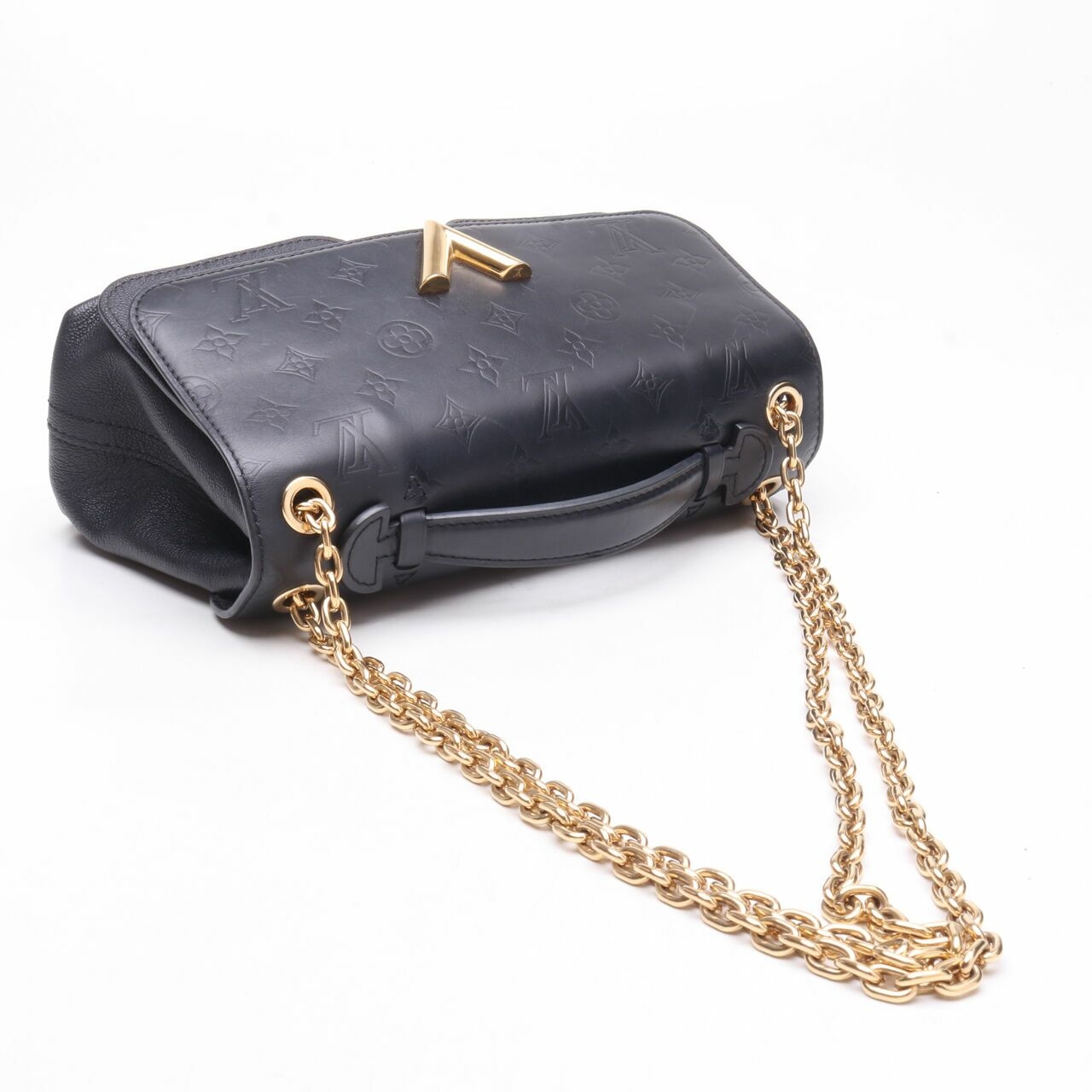 Louis Vuitton Very Chain Bag Noir Black 2017 Satchel