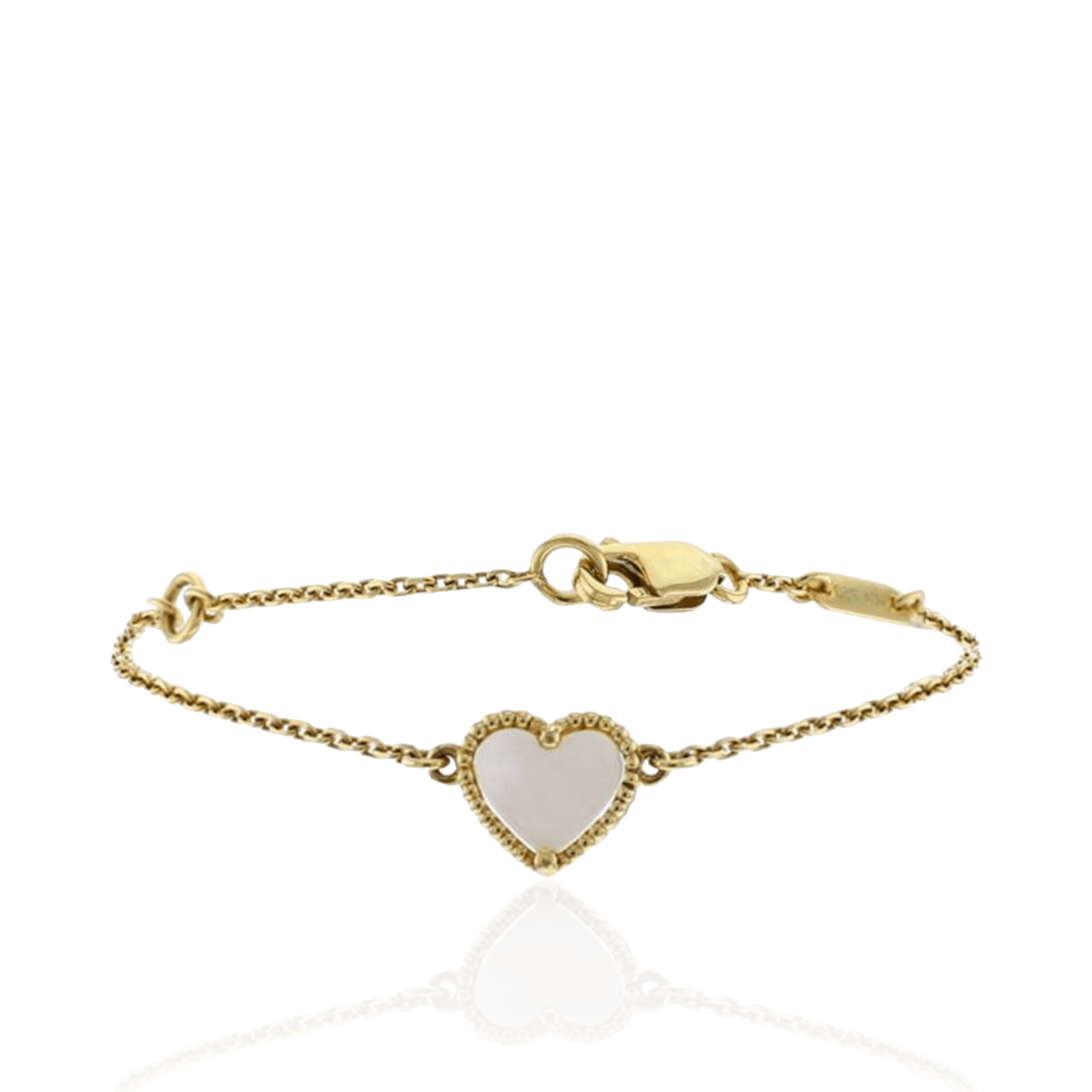 Van Cleef & Arpels Sweet Alhambra Heart Mother of Pearls Bracelet