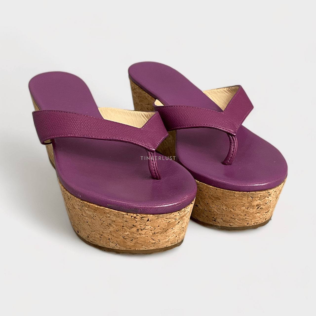 Jimmy Choo Purple Platform Sandals 
