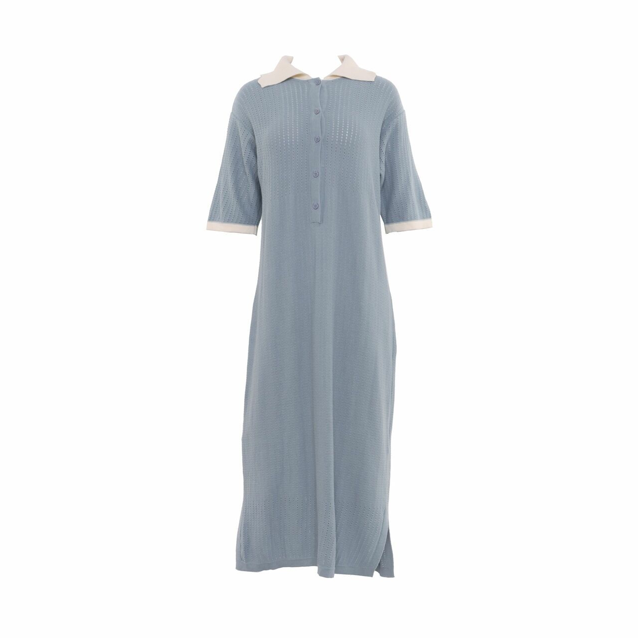 Jii by Gloria Agatha Blue Knit Midi Dress