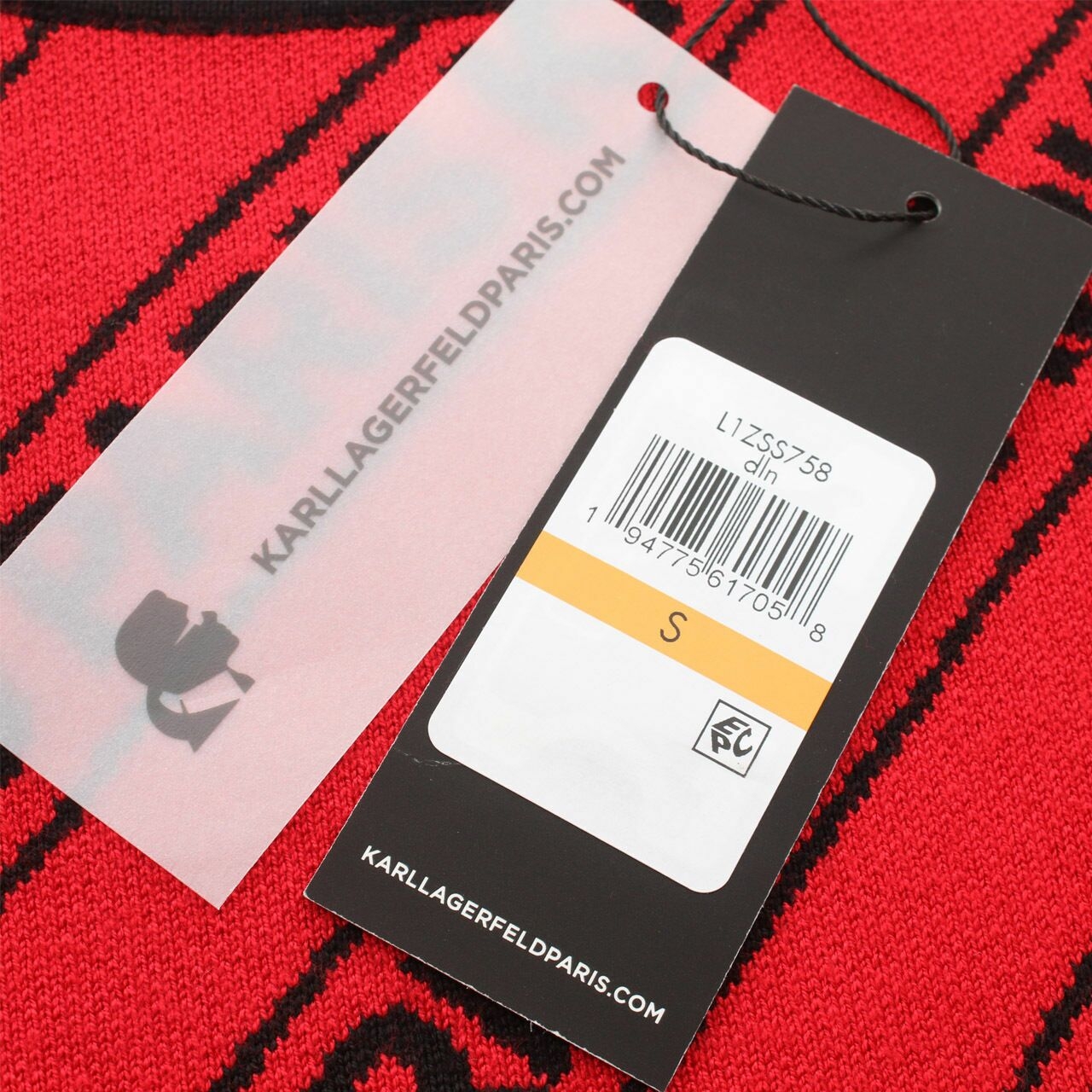 Karl Lagerfeld Paris Logo Red Crewneck Sweater 