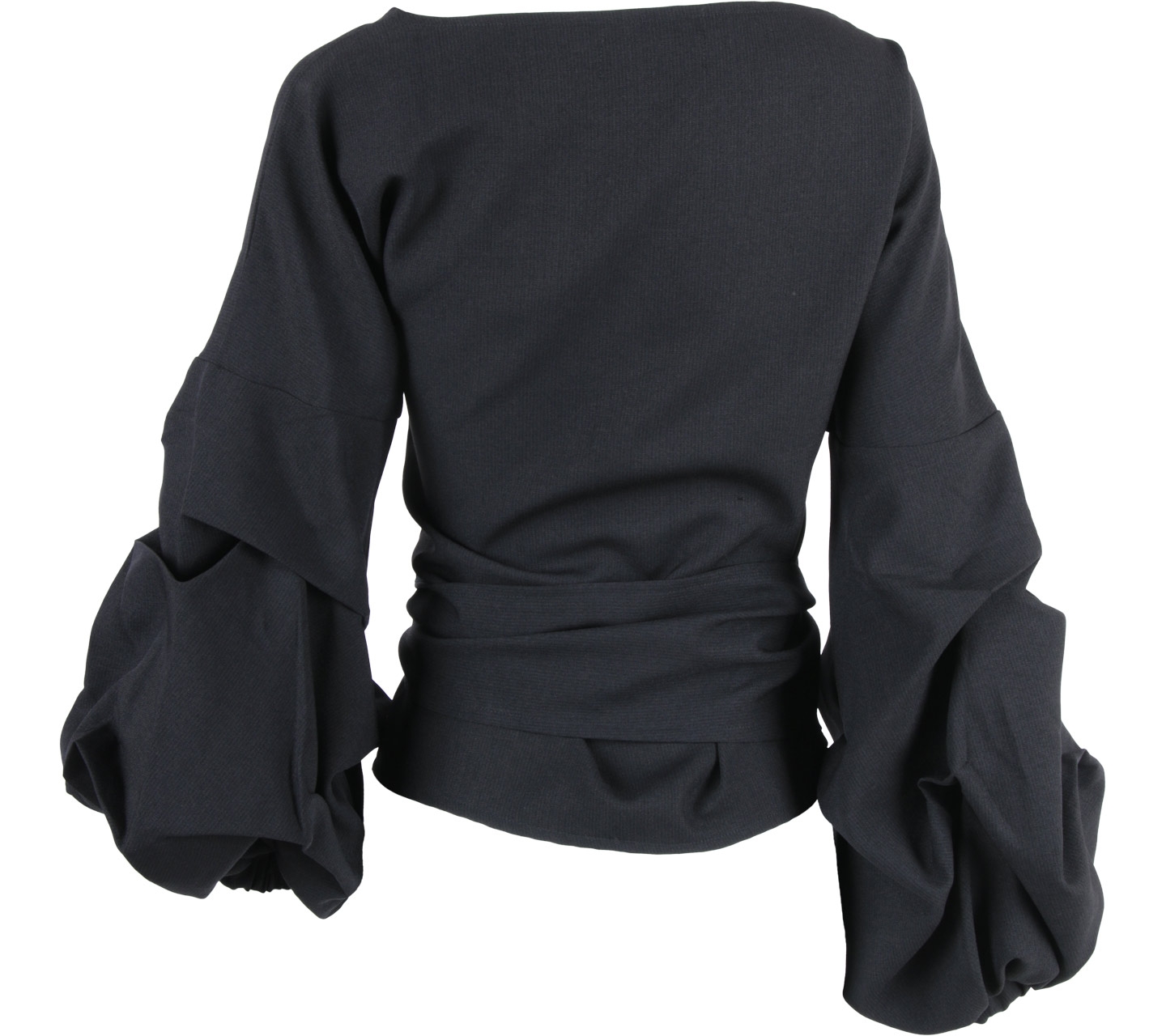 ATS The Label Black Tied Blouse