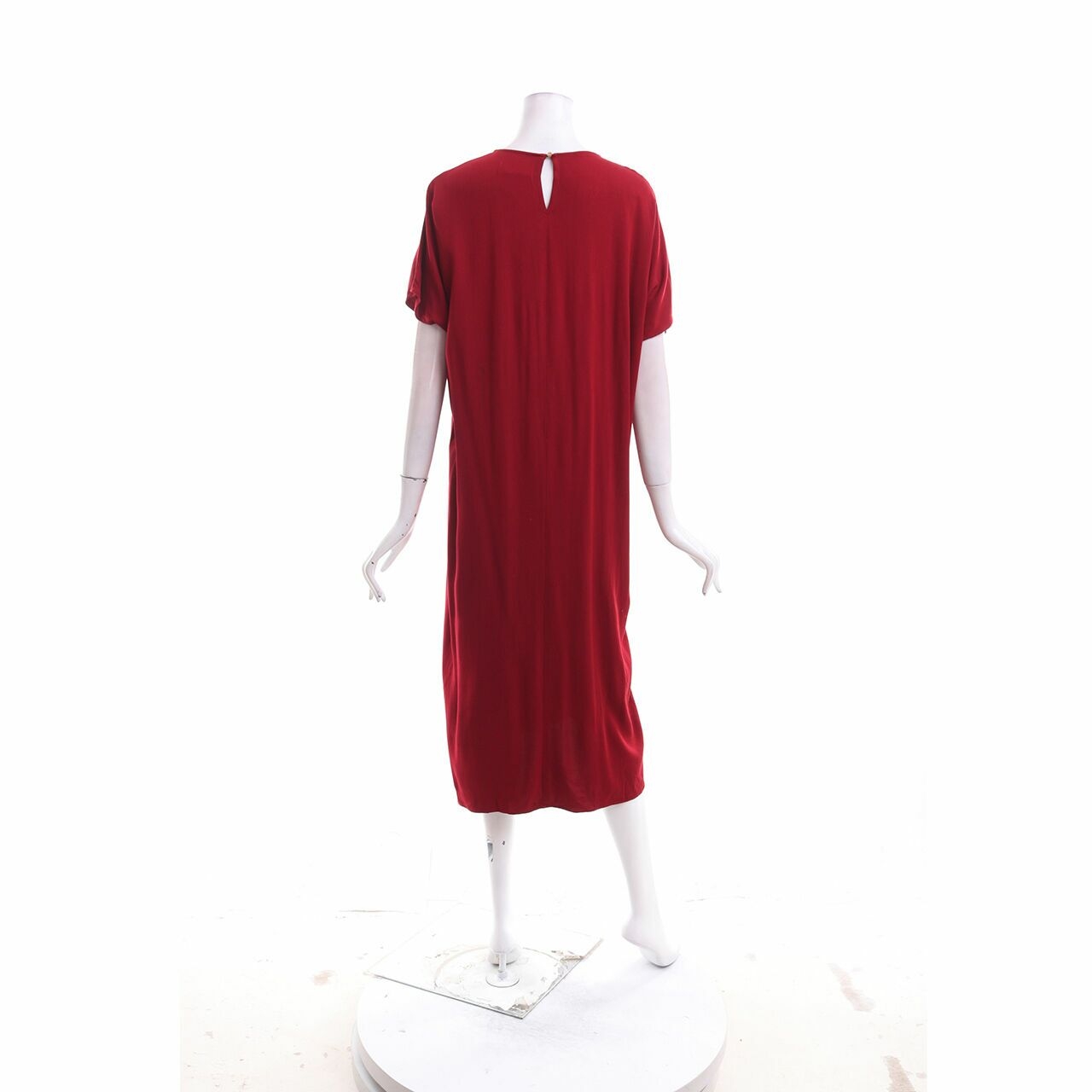 Cotton Ink Red Midi Dress
