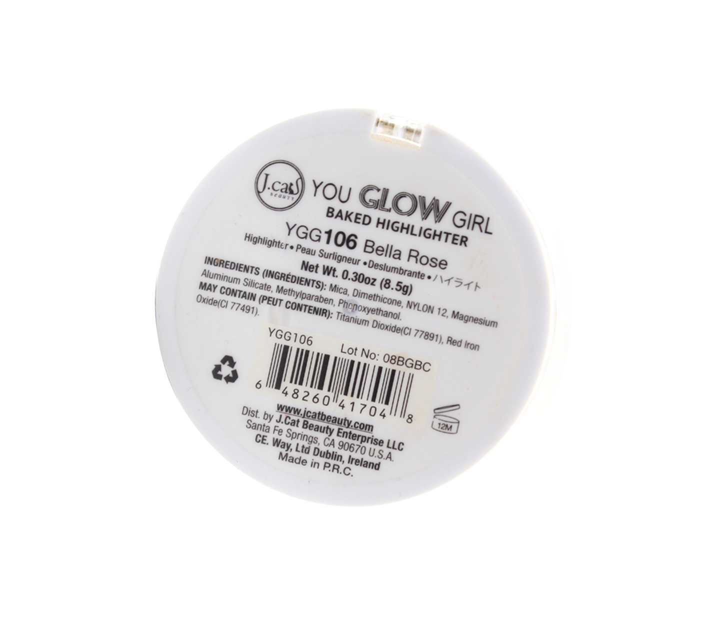 J Cat Beauty You Glow Girl Baked Highlighter 106 Bella Rose Faces