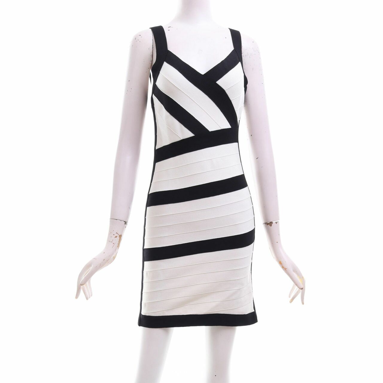 Herve Leger Black & White Mini Dress