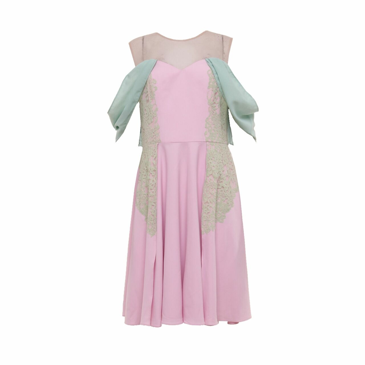 Shandy Aulia Collections Pink & Tosca Midi Dress