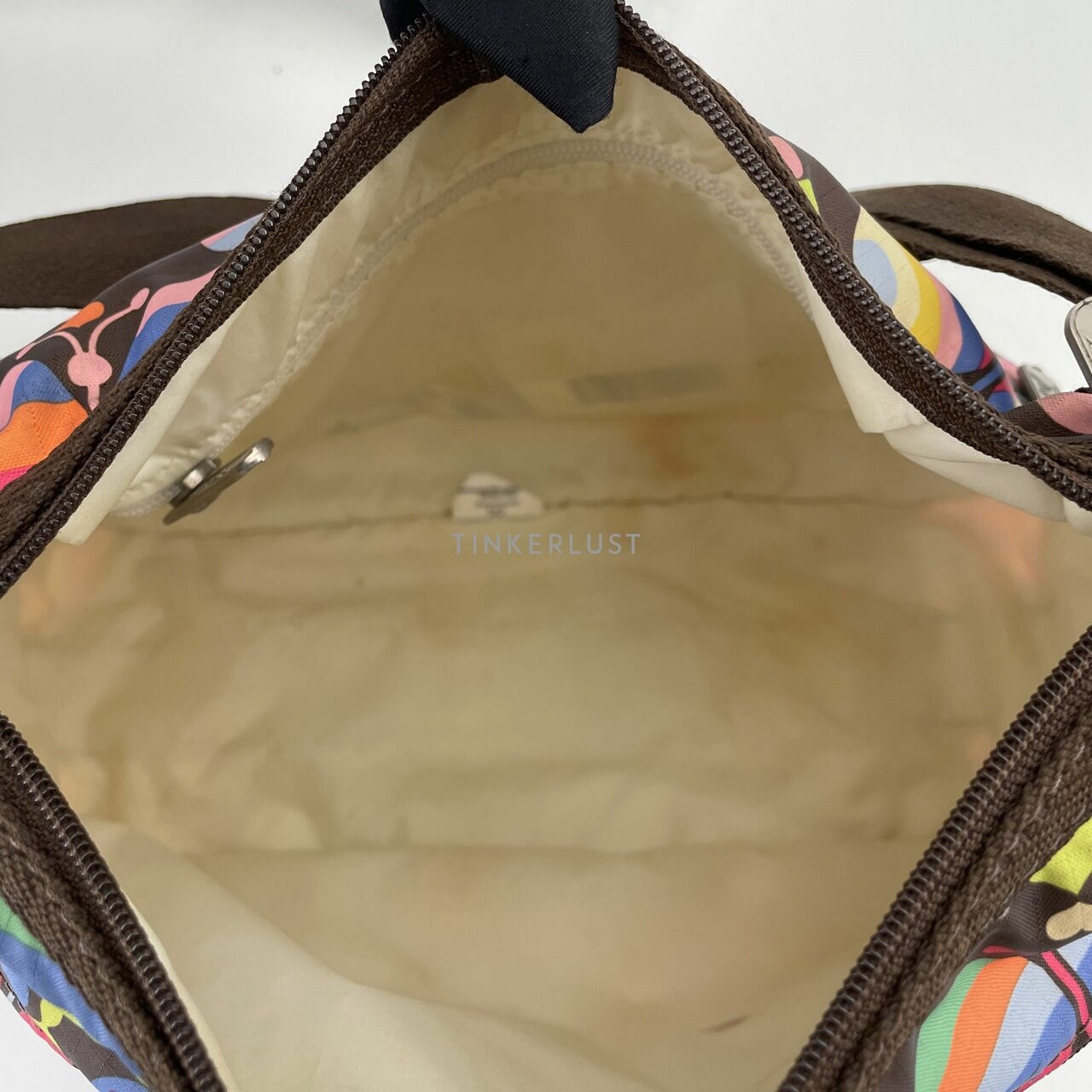 Le Sportsac Brown Multi Pattern Sling Bag