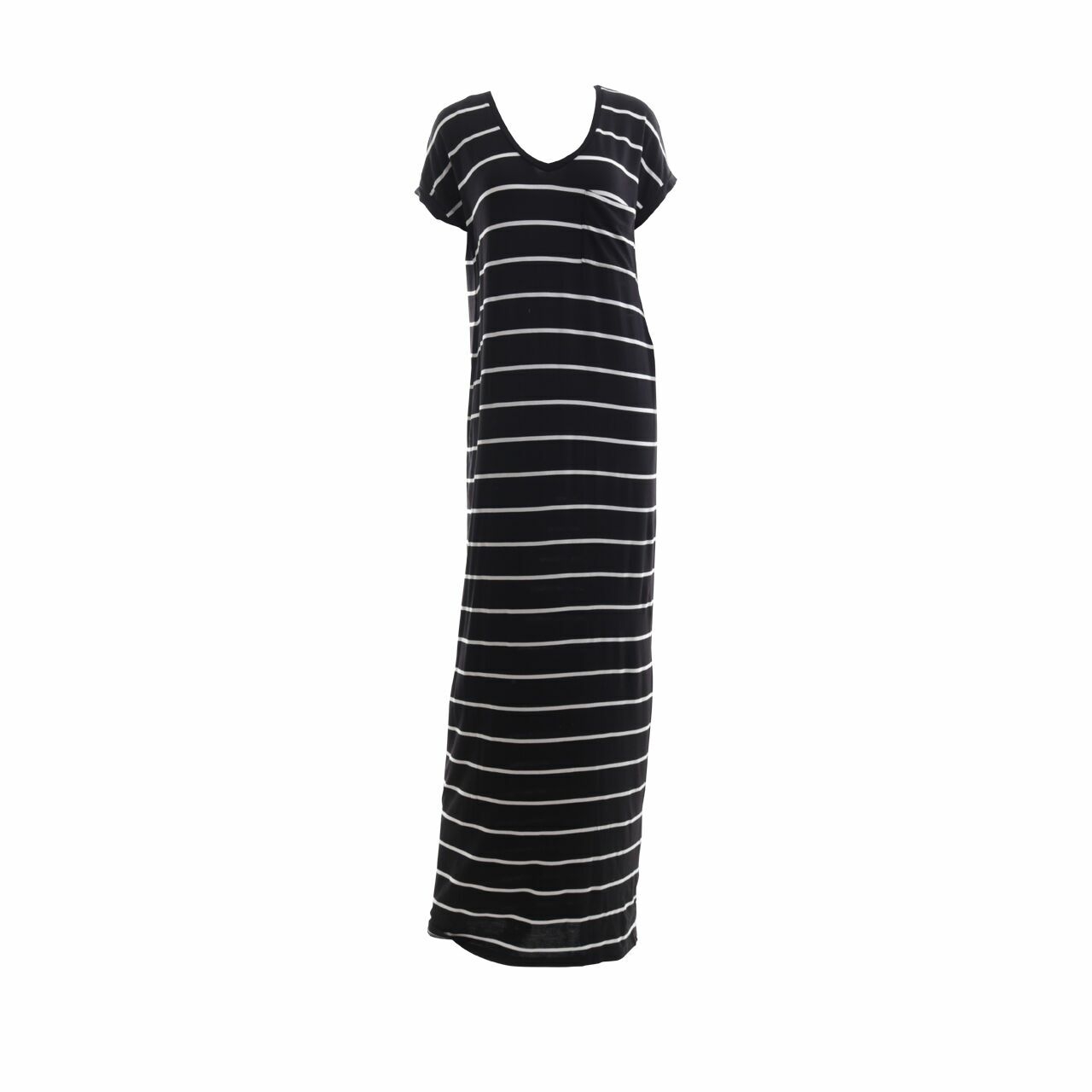 Zara Black Striped Long Dress