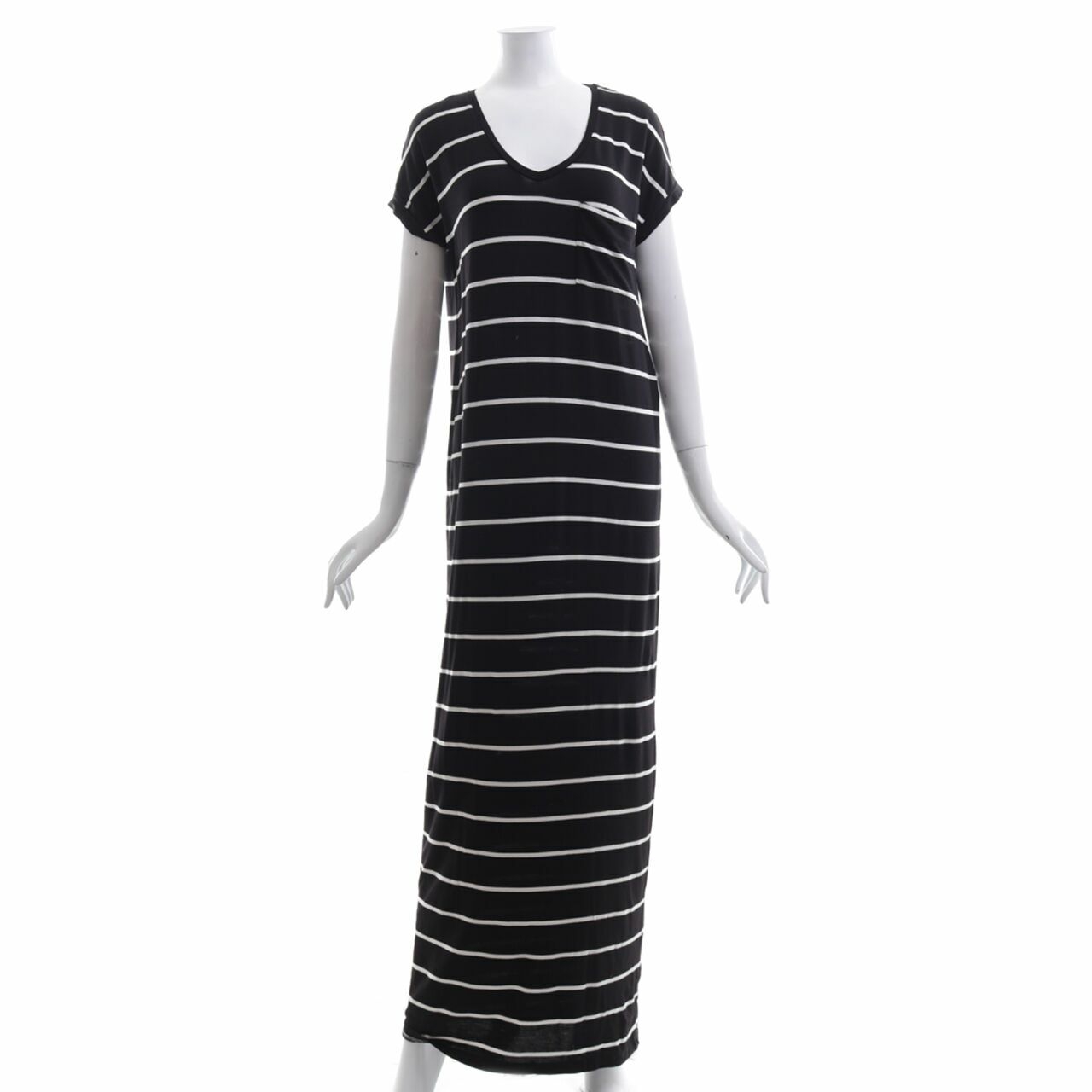Zara Black Striped Long Dress