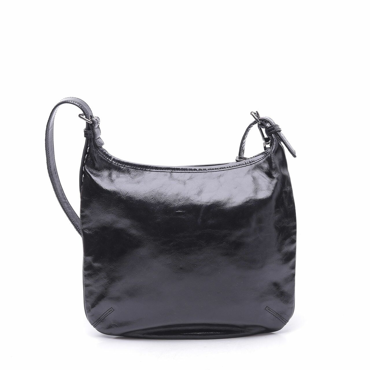Longchamp Patent Leather Legende Verni Black Crossbody Bag