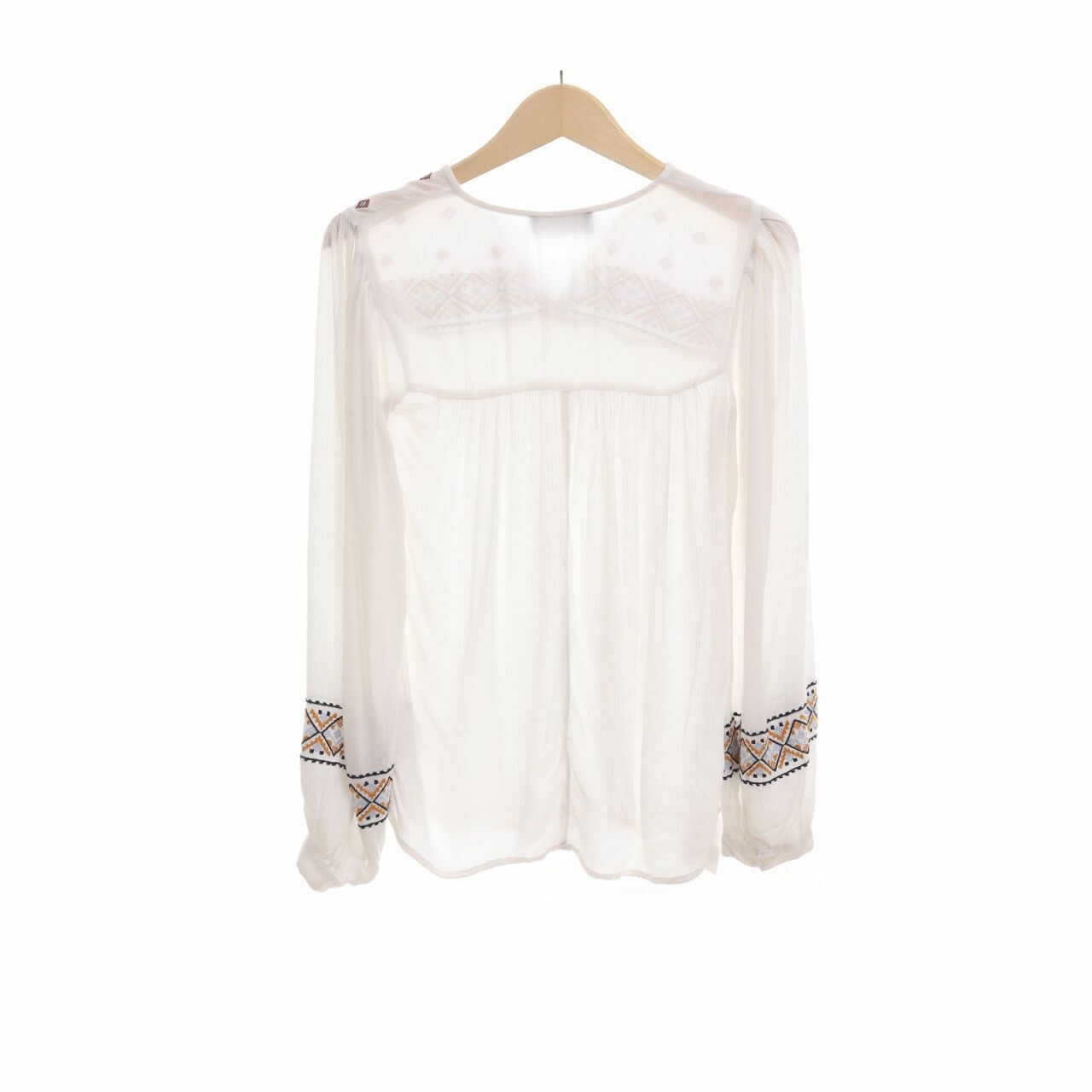 Marks & Spencer White Embroidery Blouse