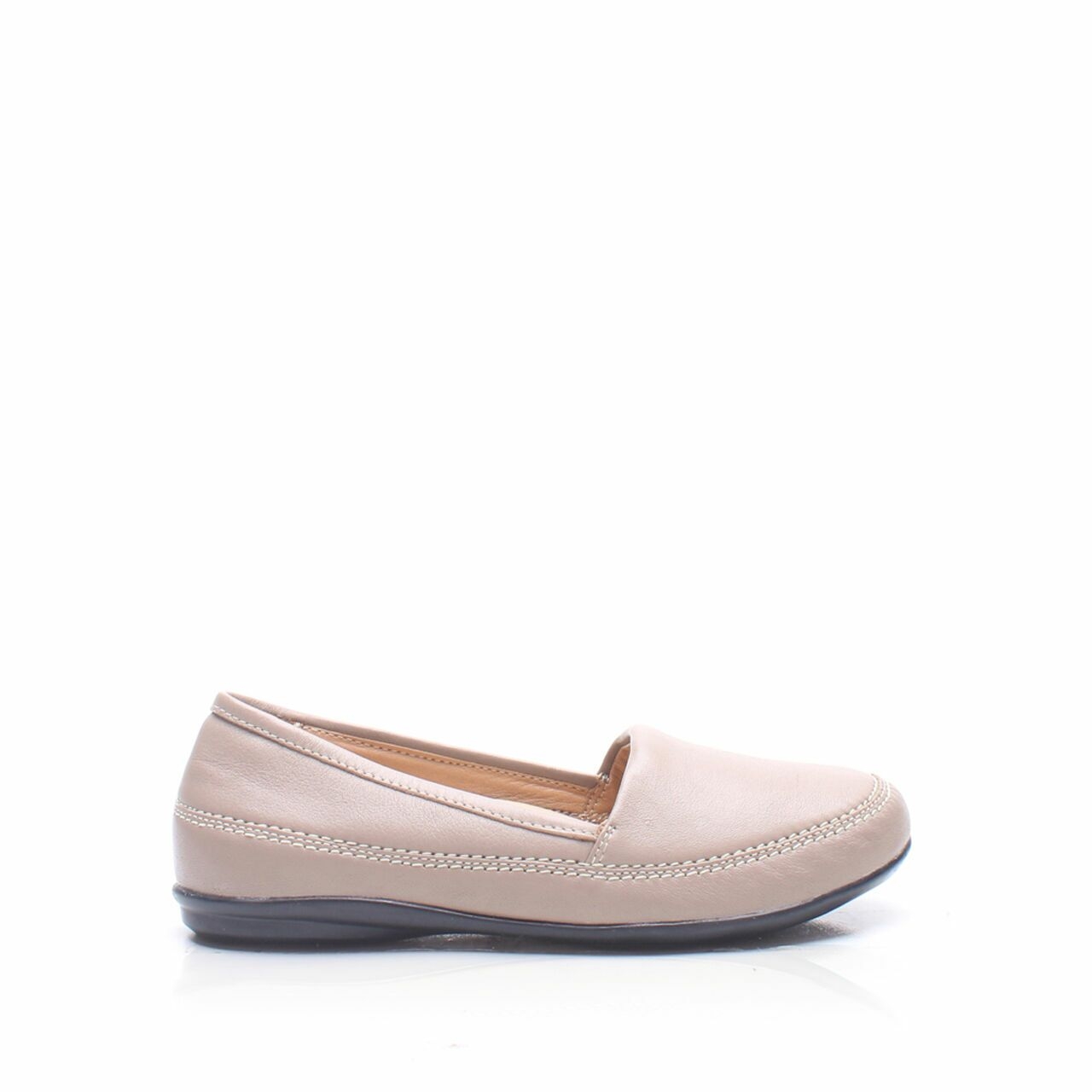 Scholl Katty Taupe Slip On Flats Shoes