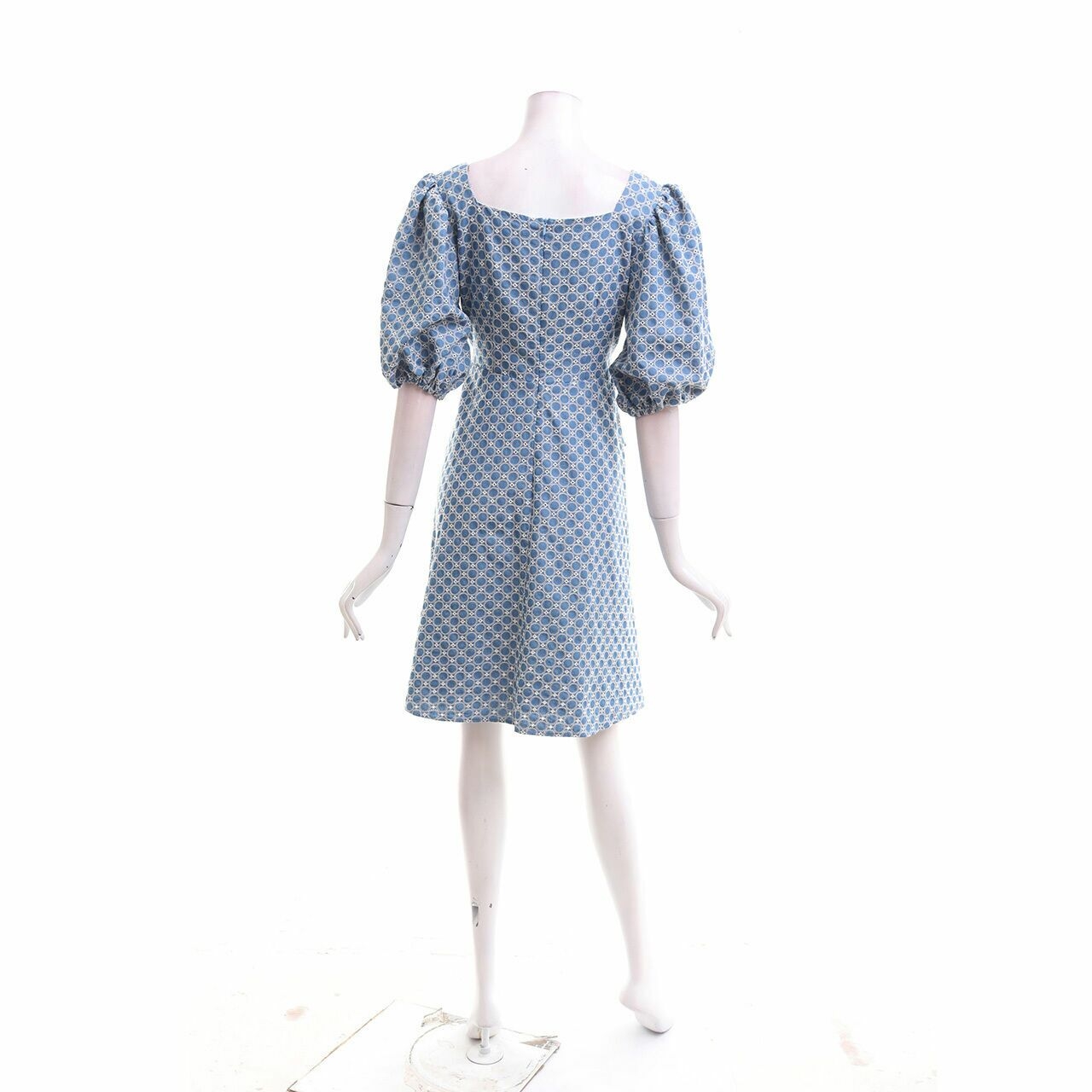 Emilie Blue Patterned Mini Dress