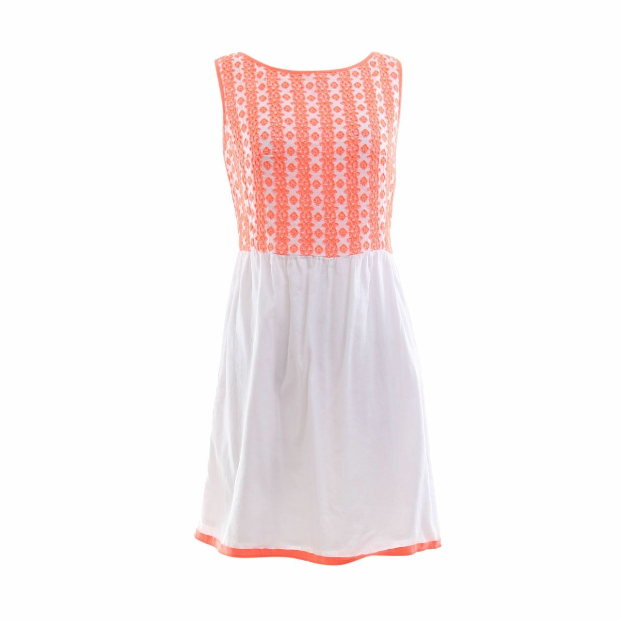 Suite Blanco White & Pink Coral Mini Dress