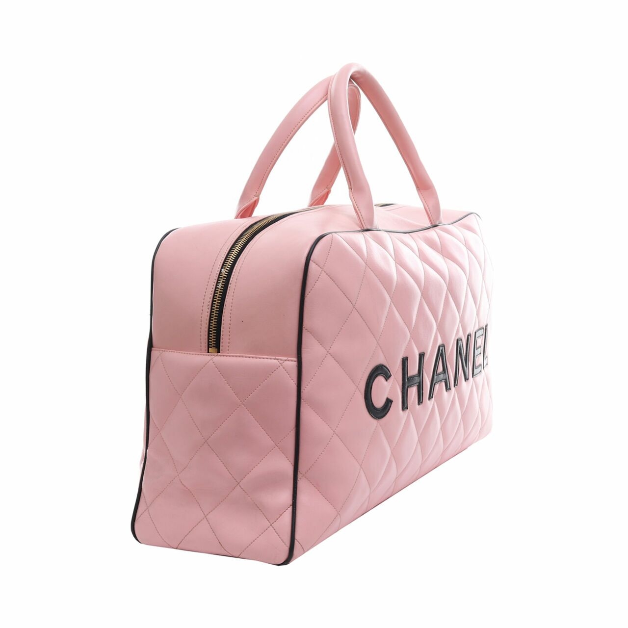 Chanel Tote Duffle Timeless Rare Duffel Overnight Pink Travel Bag
