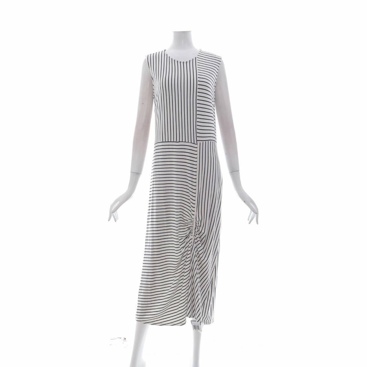 Cotton Ink Navy & White Stripes Long Dress