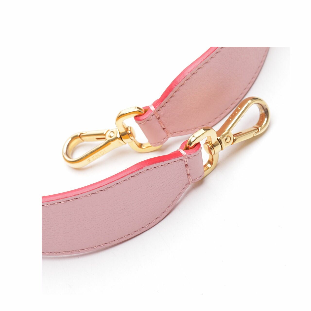 Fendi Strap You Pink/Orange Calfskin Leather Shoulder Strap