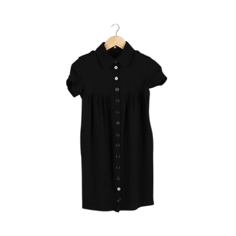 Black Short Sleeve Mini Dress