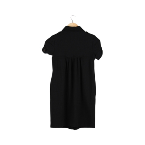 Black Short Sleeve Mini Dress