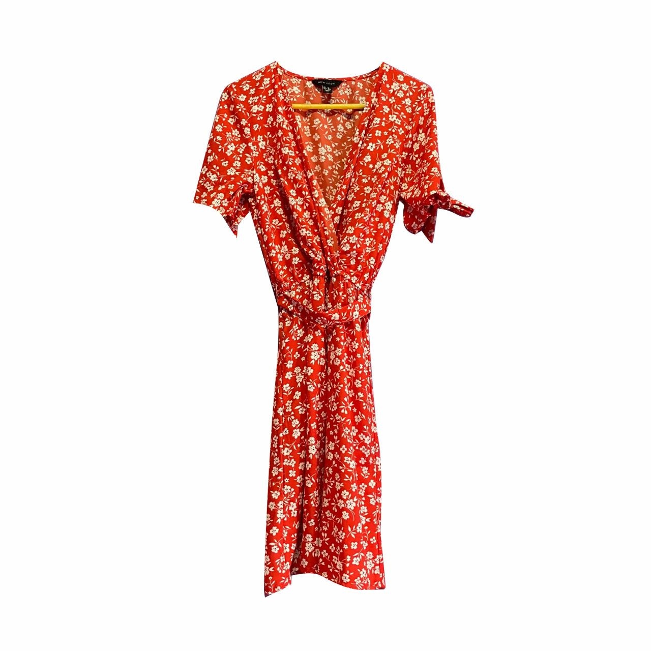 New Look Red Floral Midi Dress