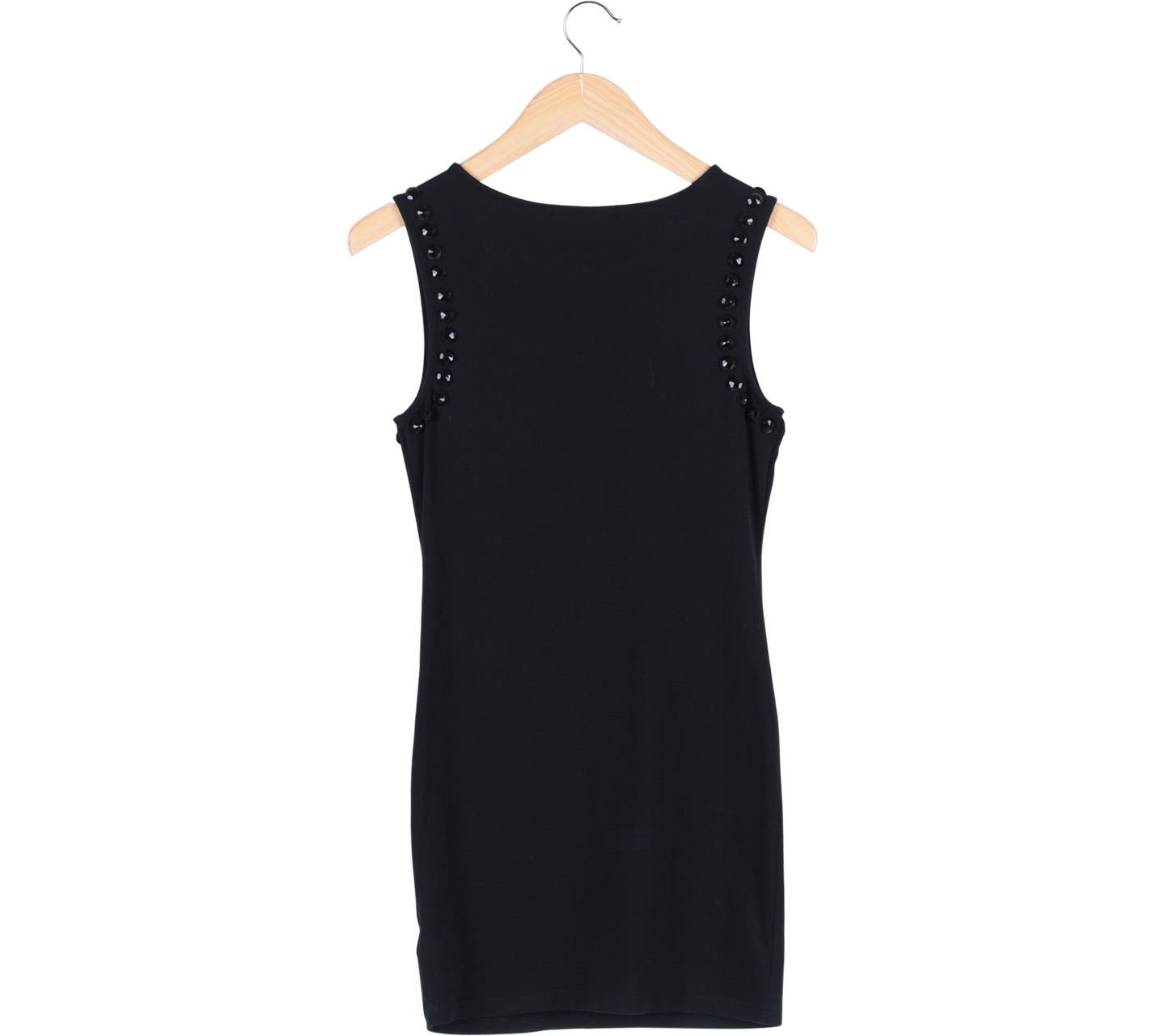 Forever 21 Black Beaded Bodycon Sleeveless Mini Dress