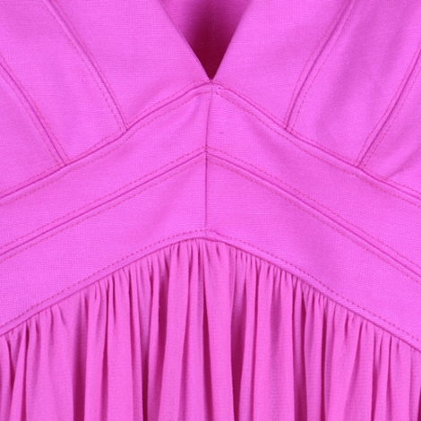 Pink V-Neck Mini Dress