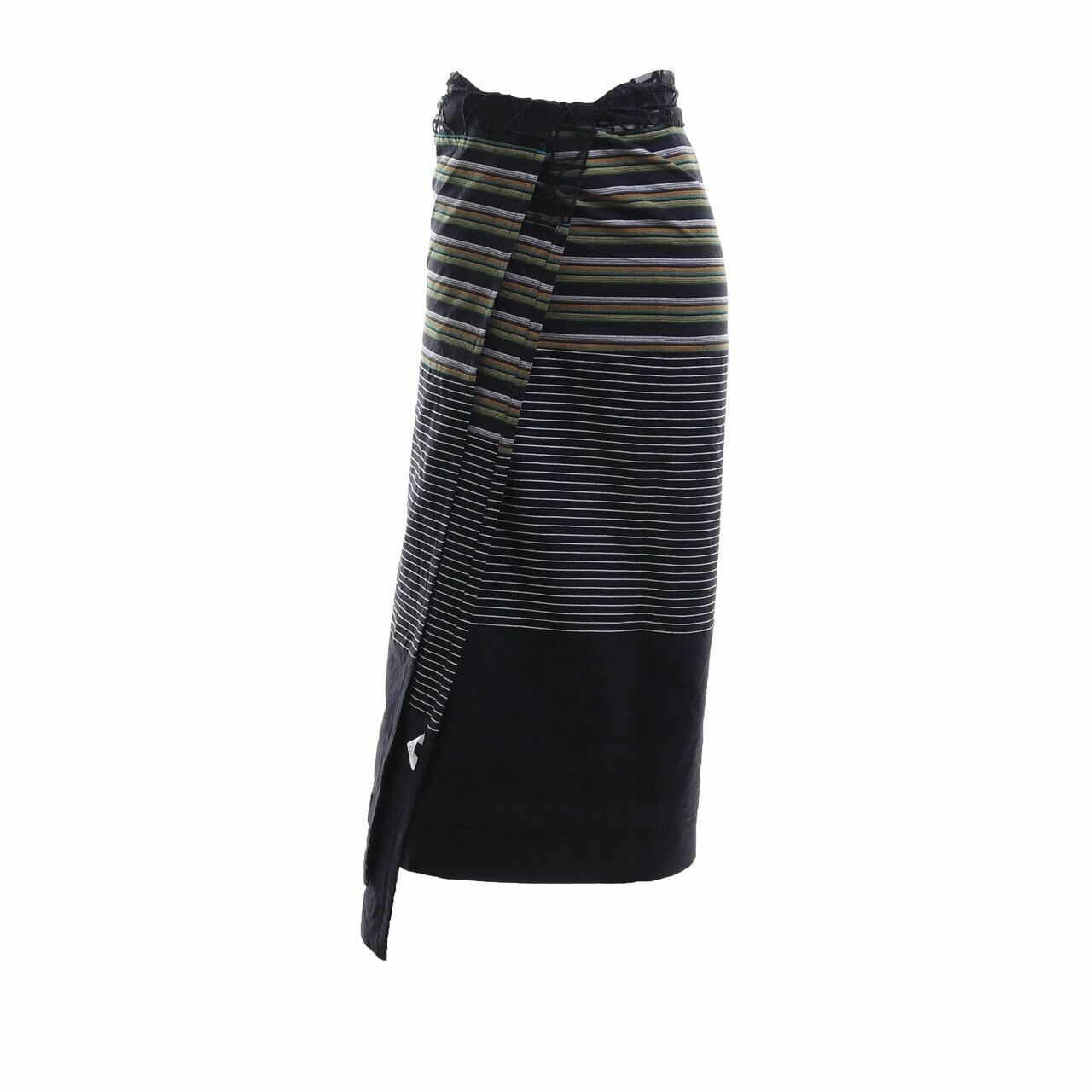 Okainku Black Stripes Maxi Skirt