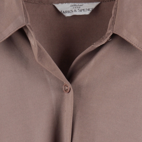 Brown Barrel Sleeve Shirt