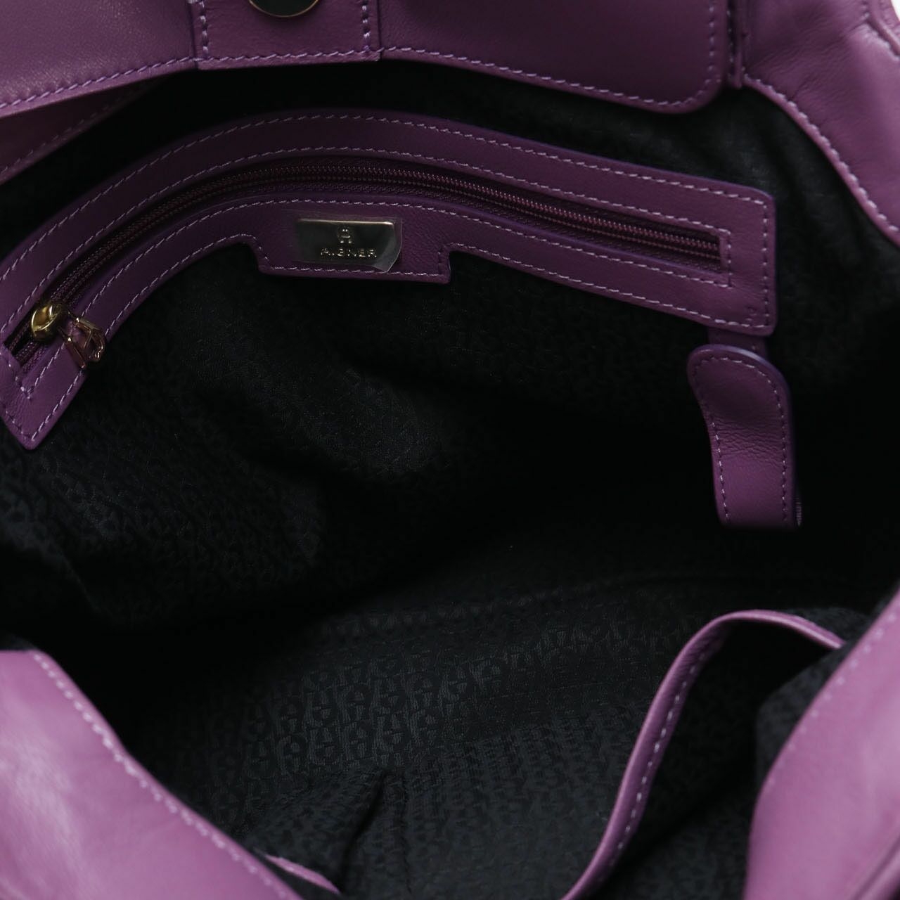 Aigner Purple Tote Bag