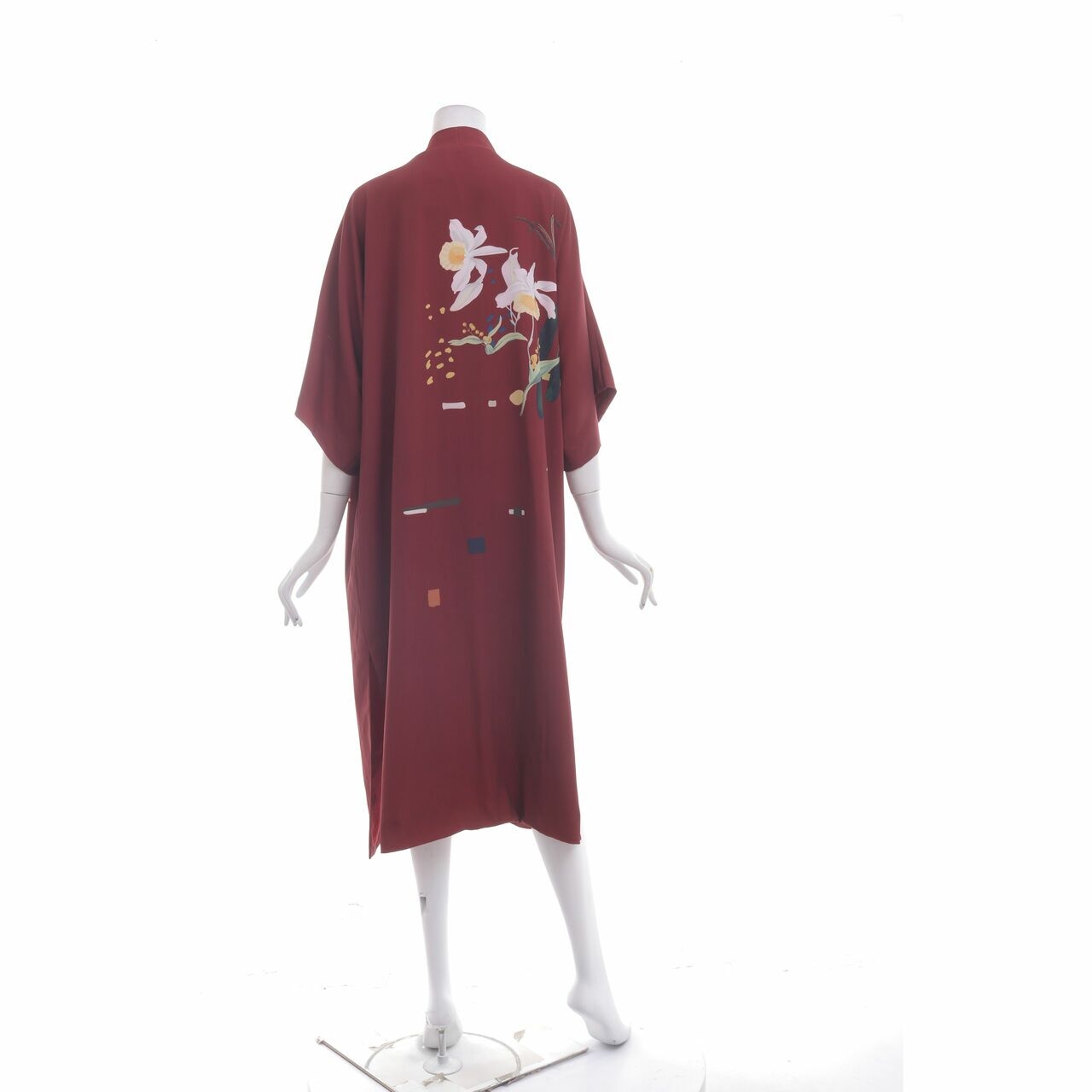 Our Second Nature Maroon Floral Kimono