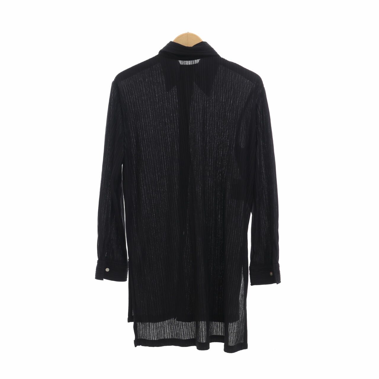 Zara Black Pleats Slit Shirt
