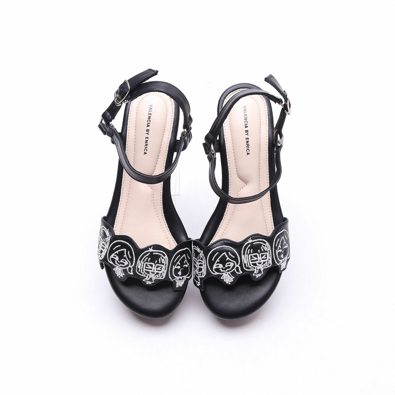 Valencia By Enrica Bubbly Wedges In Pebble Black