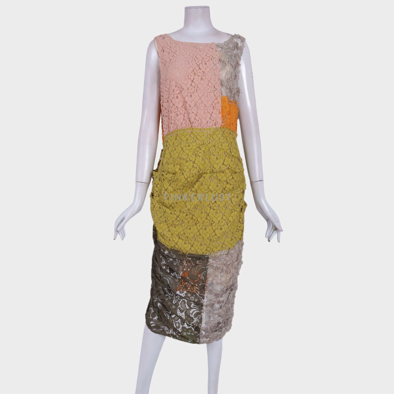 Moschino Multicolour Lace Midi Dress