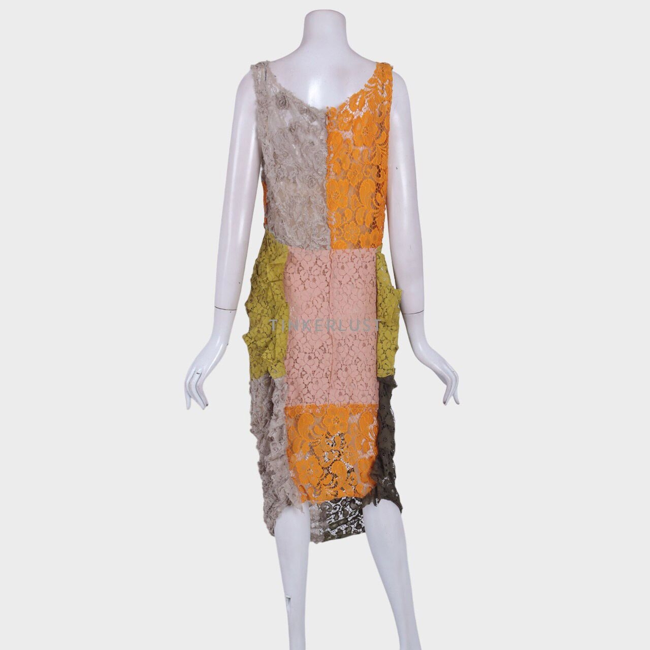 Moschino Multicolour Lace Midi Dress