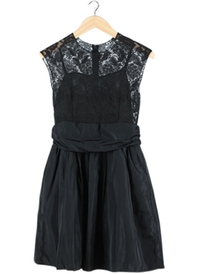 Black Lace Mini Dress 