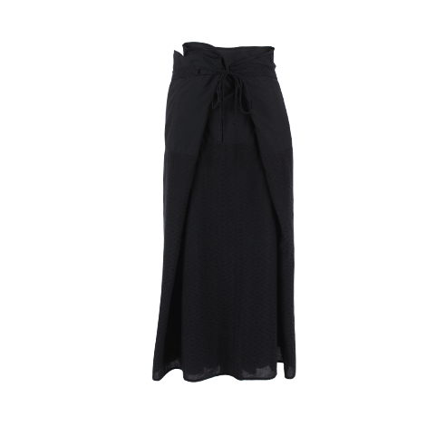 Black Printed Midi Skirt