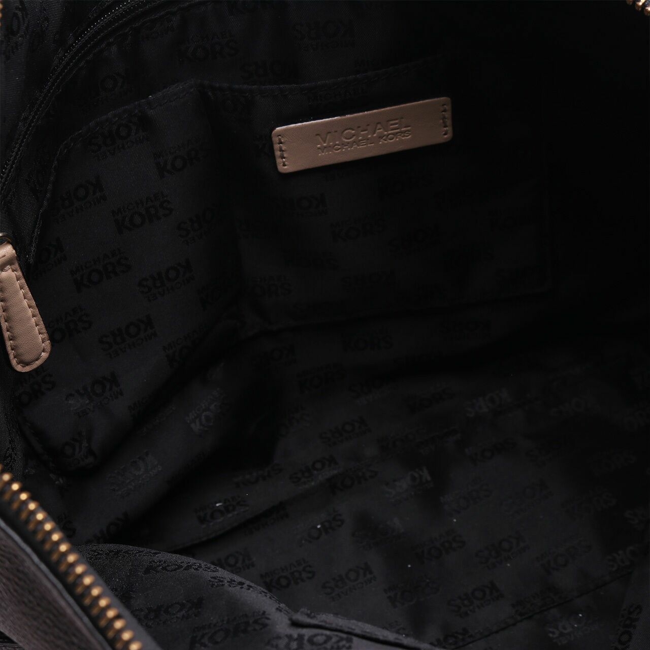 Michael Kors Black Jet Set Pebble Embossed Leather Tote Bag