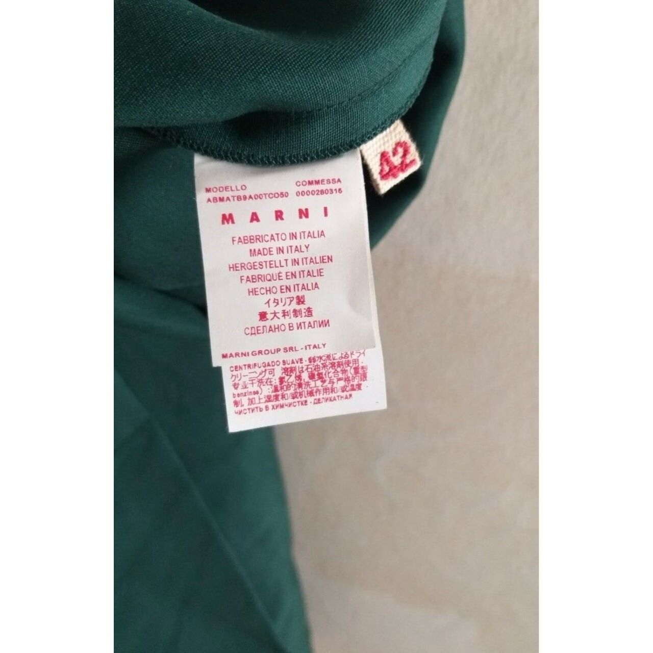Marni Emerald Sleeveless Midi Dress