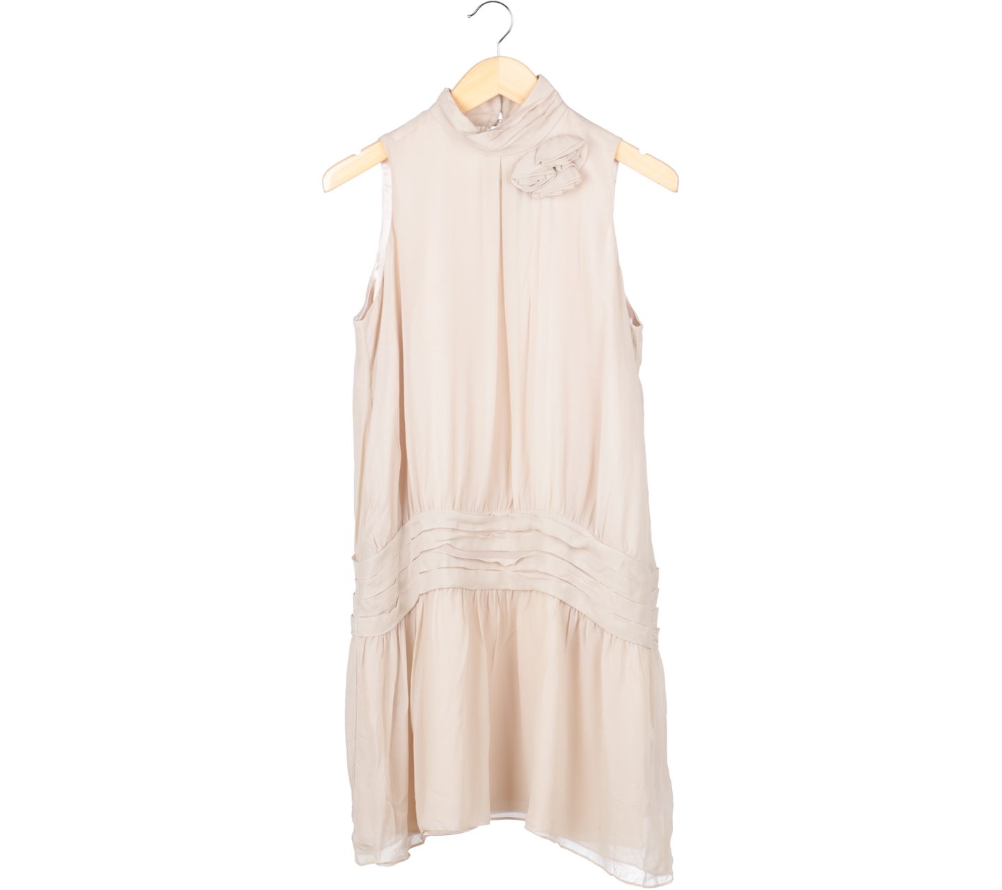 Zara Cream Sleeveless Mini Dress