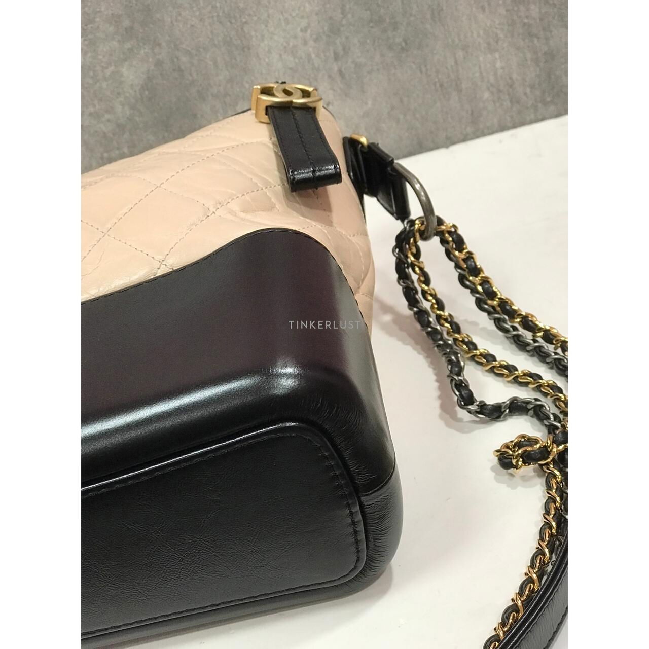 Chanel Gabrielle Medium Black & Beige # 27 Sling Bag