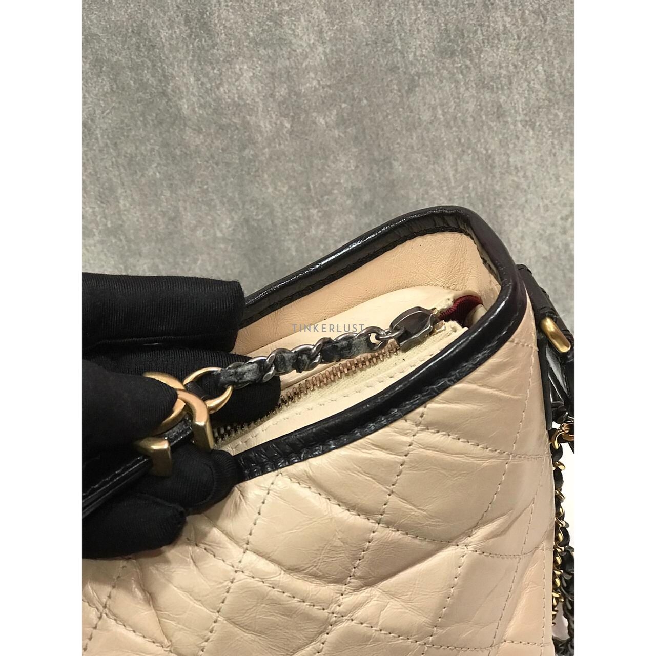 Chanel Gabrielle Medium Black & Beige # 27 Sling Bag