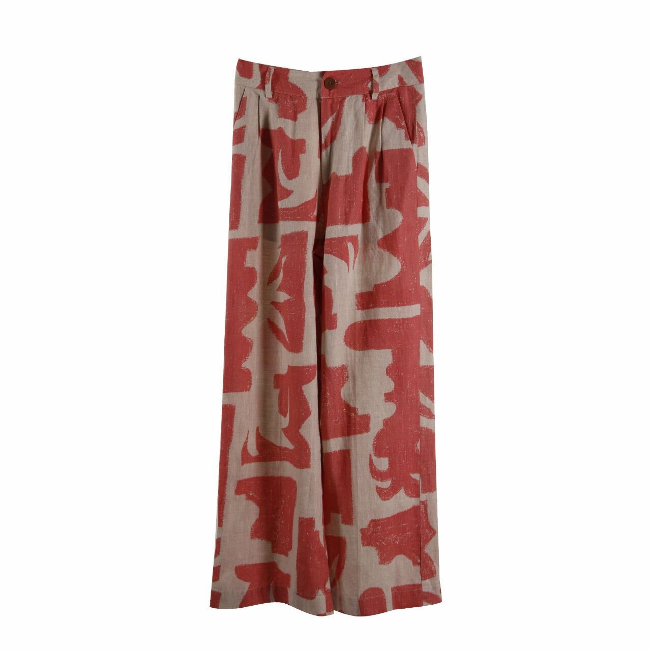 gorman Pattern Beige & Pink Long Pants