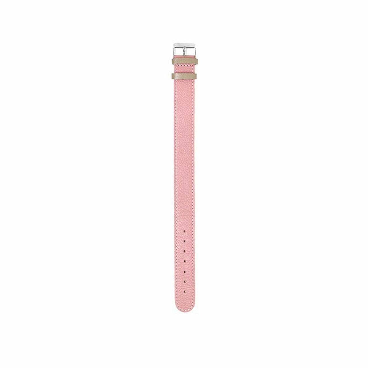 Woodka Pink Leather Strap Wristwatch
