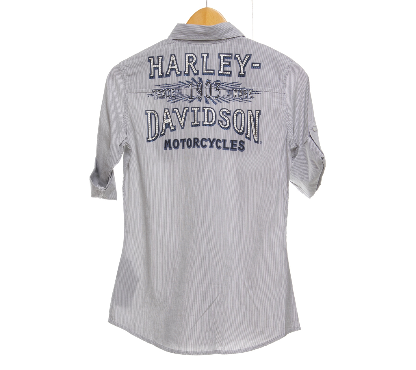 Harley Davidson Grey Striped Shirt